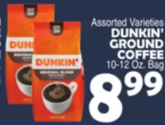 Bravo Supermarkets DUNKIN' GROUND COFFEE offer