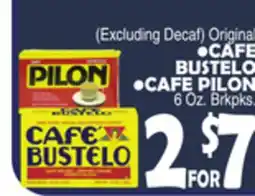 Bravo Supermarkets CAFE BUSTELO, CAFE PILON offer