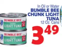 Bravo Supermarkets BUMBLE BEE CHUNK LIGHT TUNA offer