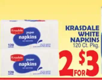 Bravo Supermarkets KRASDALE WHITE NAPKINS offer