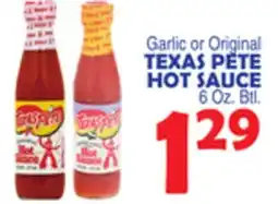 Bravo Supermarkets TEXAS PETE HOT SAUCE offer