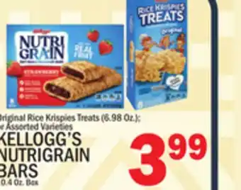 C Town KELLOGG'S NUTRIGRAIN BARS offer