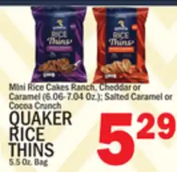 C Town QUAKER RICE THINS 5.5 Oz. Bag offer