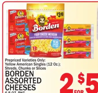 C Town BORDEN ASSORTED CHEESES 6-8 OZ. PKG offer