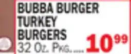 C Town BUBBA BURGER TURKEY BURGERS offer
