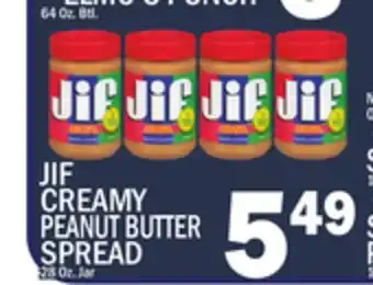 C Town JIF CREAMY PEANUT BUTTER SPREAD offer