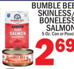 C Town BUMBLE BEE SKINLESS/BONELESS SALMON offer