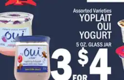 C Town YOPLAIT OUI YOGURT offer