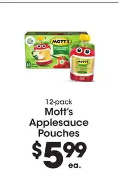 Price Rite Mott's Applesauce Pouches offer