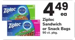 ACME Ziploc Sandwich or Snack Bags offer