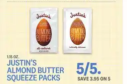 Kings Food Markets JUSTIN'S ALMOND BUTTER SQUEEZE PACKS offer