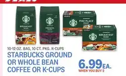 Kings Food Markets STARBUCKS GROUND OR WHOLE BEAN COFFEE OR K-CUPS offer