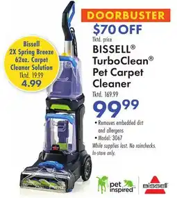 Boscov's BISSELL TurboClean Pet Carpet Cleaner Bissell 2X Spring Breeze offer