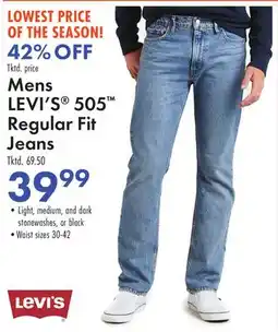 Boscov's Mens LEVI'S 505 Regular Fit Jeans offer