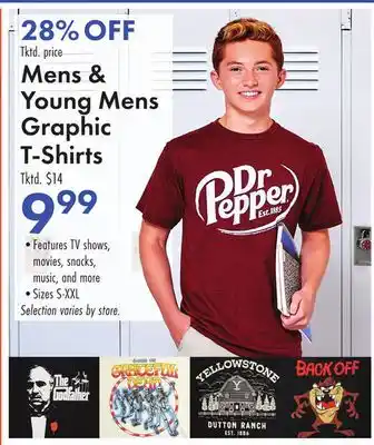 Boscov's Mens & Young Mens Graphic T-Shirts offer