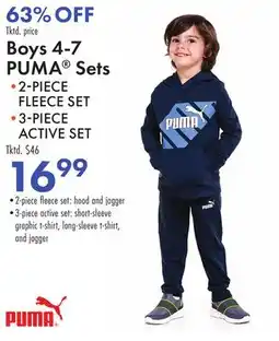 Boscov's Boys 4-7 PUMA Sets offer