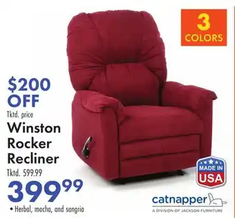 Boscov's Winston Rocker Recliner offer