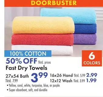 Boscov's Fast Dry Towels offer