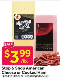 Stop&Shop Stop & Shop American Cheese or Cooked Ham offer
