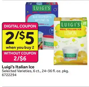 Stop&Shop Luigi's Italian Ice offer