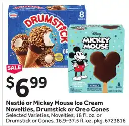 Stop&Shop Nestlé or Mickey Mouse Ice Cream Novelties, Drumstick or Oreo Cones offer