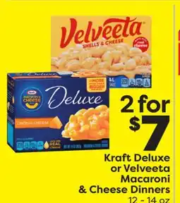 Weis Markets Kraft Deluxe or Velveeta Macaroni & Cheese Dinners offer