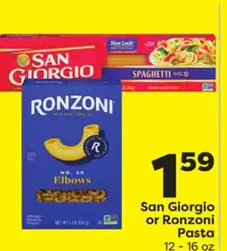 Weis Markets San Giorgio or Ronzoni Pasta offer