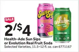 Stop&Shop Health-Ade Sun Sips or Evolution Real Fruit Soda offer