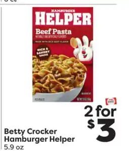 Weis Markets Betty Crocker Hamburger Helper offer