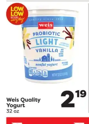 Weis Markets Weis Quality Yogurt offer