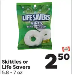 Weis Markets Skittles or Life Savers offer