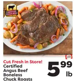 Weis Markets Certified Angus Beef Boneless Chuck Roasts offer
