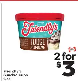 Weis Markets Friendly's Sundae Cups offer