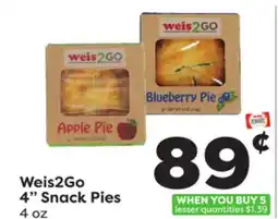 Weis Markets Weis2Go 4 Snack Pies offer
