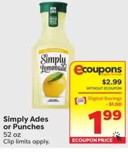 Weis Markets Simply Ades or Punches offer