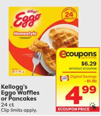 Weis Markets Kellogg's Eggo Waffles or Pancakes offer