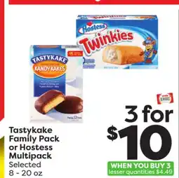 Weis Markets Tastykake Family Pack or Hostess Multipack offer