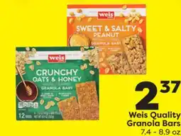 Weis Markets Weis Quality Granola Bars offer