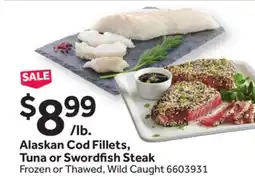 Stop&Shop Alaskan Cod Fillets, Tuna or Sword sh Steak offer