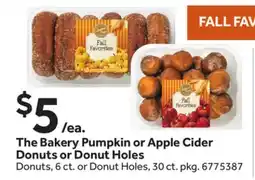 Stop&Shop The Bakery Pumpkin or Apple Cider Donuts or Donut Holes offer