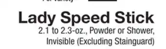 The Fresh Grocer Lady Speed Stick offer