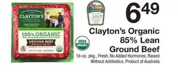 The Fresh Grocer Organic 85% Lean Ground Beef offer