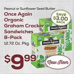 DeCicco & Sons Once Again Organic Graham Cracker Sandwiches 8-Pack offer