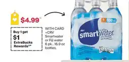 CVS Smartwater or Fiji water 6 pk., 16.9 oz bottles offer