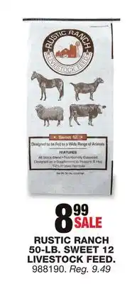 Blain's Farm & Fleet RUSTIC RANCH 50-LB. SWEET 12 LIVESTOCK FEED offer