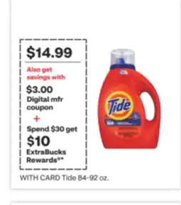 CVS Tide 84-92 oz offer