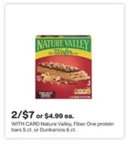 CVS Nature Valley, Fiber One protein bars 5 ct. or Dunkaroos 6 ct offer