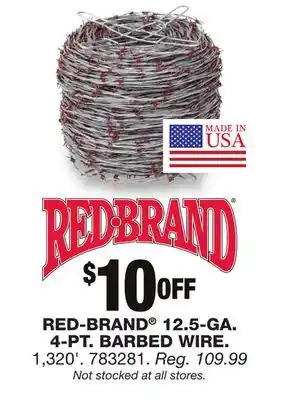 Blain's Farm & Fleet RED-BRAND 12.5-GA. 4-PT. BARBED WIRE offer