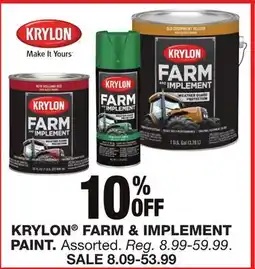 Blain's Farm & Fleet KRYLON FARM & IMPLEMENT PAINT offer