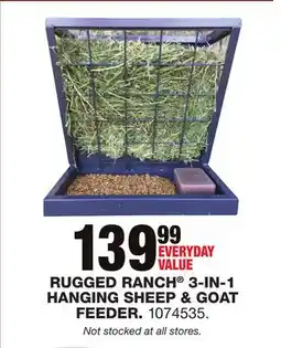 Blain's Farm & Fleet RUGGED RANCH 3-IN-1 HANGING SHEEP & GOAT FEEDER offer